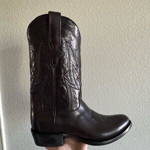 JRC & sons black cherry goat  Leather Cowboy Boots